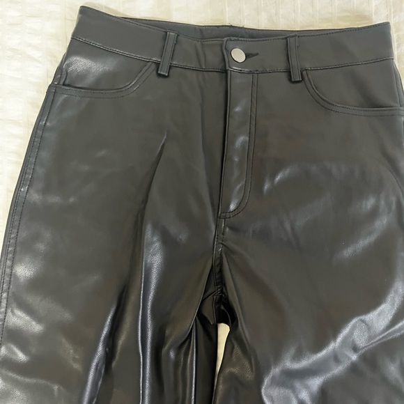 garage high rise straight leather pants - Picture 3 of 4